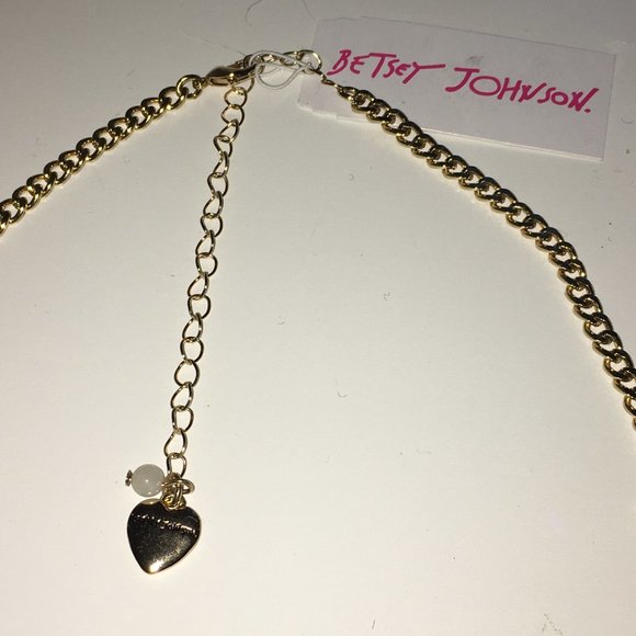 NEW Betsey Johnson Snowflake Necklace Gold AB Crystals Christmas Authentic - Picture 8 of 10